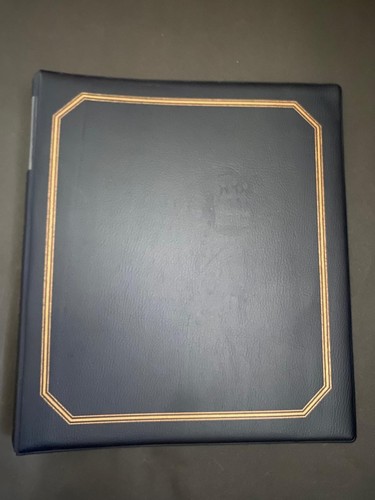 Luxury blue leatherette - blue, stamp